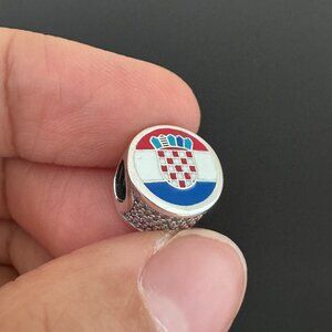 Pandora Croatia Flag Exclusive Charm Bead Charm Travel Charm
